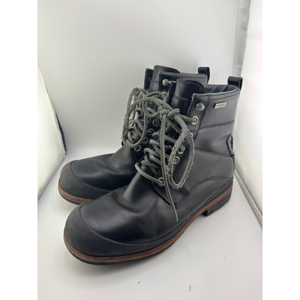 UGG Hannen Black Leather Waterproof eVent Lace Up Boots 1001563 Mens 9